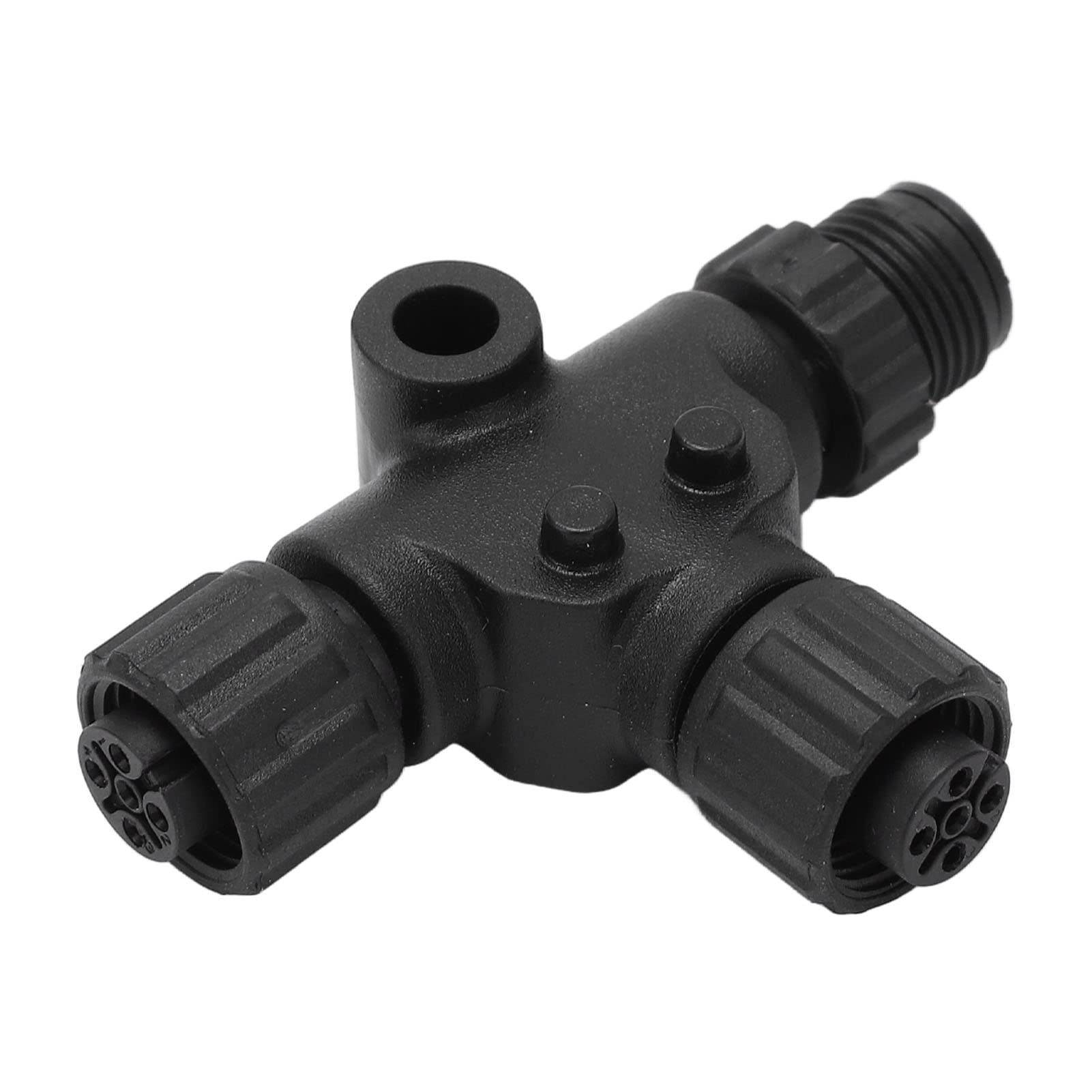 NMEA 2000 Tee Adapter, 3 Port 5Pin M12 Thread NMEA2000 T Type Connector M12 Splitter Plug Support for Cconnecting Additional Displays, Sensors or Other Devices