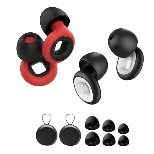 Ear Plugs for Sleep, 2 Pairs Reusable Noise Cancelling Earplugs Hearing Protection 25dB, Removable Soft Silicone Ear Plugs for Sleep,Concerts, Focus, Noise Sensitivity Automatic Toys (C)