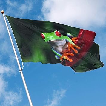 wallxxj Garden Flag Banderas del Jardín De La Rana Verde del Árbol