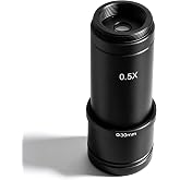 Oumefar Microscope Eyepiece Lens 0.5X C Mount Microscope for Industry Microscope Astronomy CCD Camera Zoom Eyepiece Lens