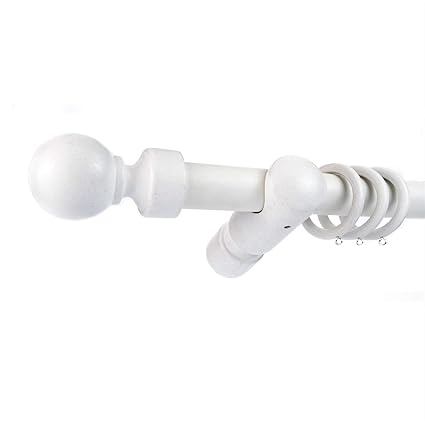 Ianpav Single Wooden Curtain Pole Modern 250 Cm 98 43 White