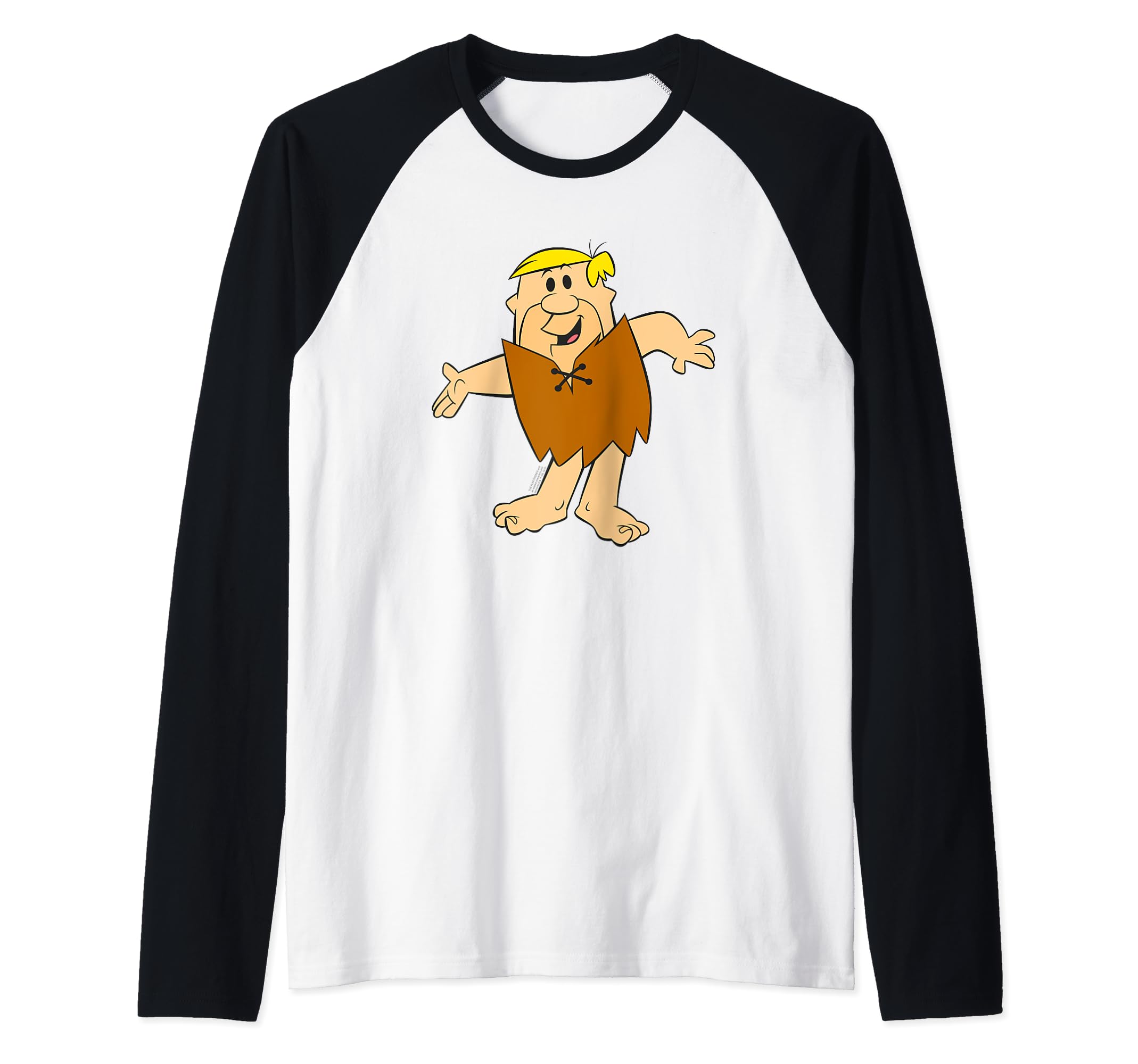 The Flintstones Barney Rubble Classic Pose Raglan Baseball Tee