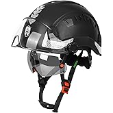 GREEN DEVIL Construction Safety Helmet Hard Hat with Visor and Safety Glasses ANSI Z89.1 Cascos De Construccion Vented ABS Work Hardhat for Men&Women