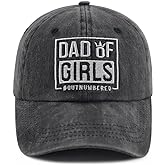 Gomcdlwn Dad of Girls Outnumbered Hat for Men, Funny Adjustable Cotton Embroidered Daddy Baseball Cap