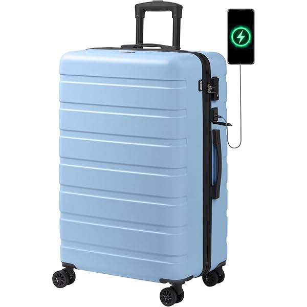 Amazon.com | AnyZip Luggage PC ABS Hardside Lightweight