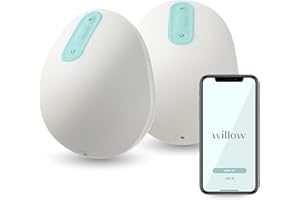 Willow 3.0 Wearable Breast Pump, Double Electric Breast Pump, Cordless, Hands Free Breast Pump with 9 Levels of Smart, Hospital Grade Suction Strength, 100% Leak Proof & Fits Fully In Bra, 24mm Flange