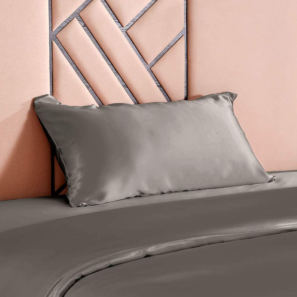 THXSILK 100% 19 Momme Silk Pillowcase Cushion Cover with Zip - Silk Pillow Cover - Super Soft and Smooth Silk Pillow Cover
