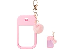 SAANG & JAT Hand Sanitizer Spray Case with Keychain, Protective Silicone Holder Compatible with Touchland Power Mist & Glow Mist 1 fl oz