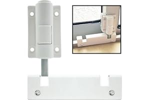 REIGAHOOD 1 Pack Sliding Patio Door Foot Kick Lock, A Secondary Childproof Additional Security, Universal Fits for Any Sliding Door and Window Top or Bottom Rails, White