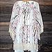 Fanala Sexy Women Boho Crochet Sheer Lace Floral Kimono Cardigan Coat Blouse Tops