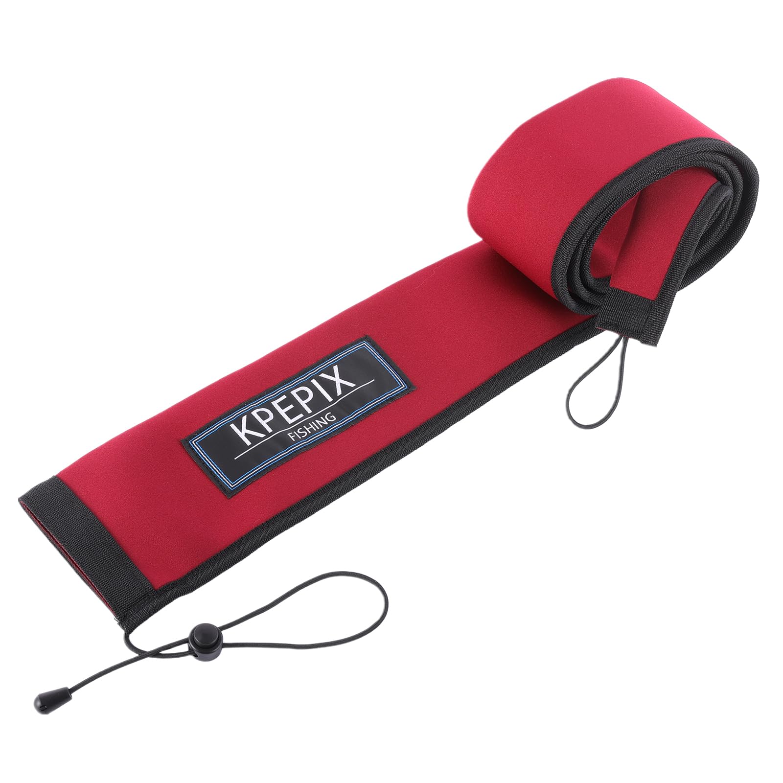 Photo 1 of KPEPIX Neoprene Fishing Rod Sleeve for Casting, Trolling, Spinning Rods – Lightproof & Puncture Resistant Rod Cover – Fishing Pole Protective Case for Storage & Transportation(Red, M)