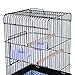 PawHut 51″ Metal Indoor Bird Cage Starter Kit with Detachable Rolling Stand, Storage Basket, and Accessories – Blackthumb 4