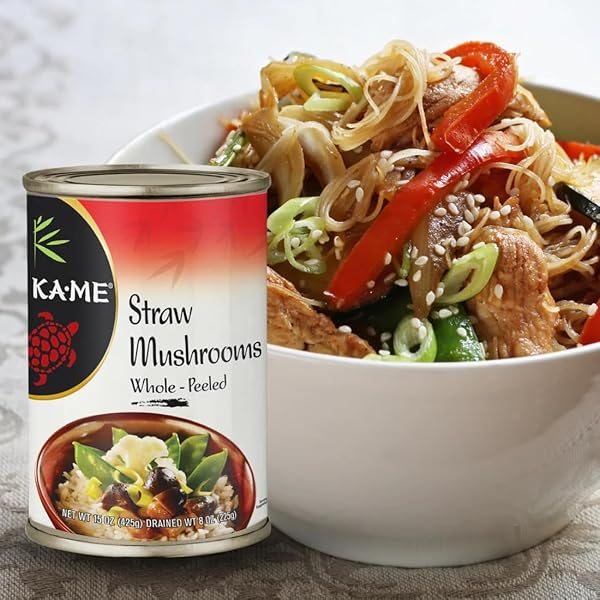KA-ME STIR-FRY VEGETABLES, STRAW MUSHROOMS, 15 OUNCE
