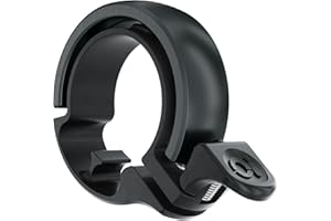 Knog Oi Bike Bicycle Bell - Original Luxury Styles, Built-in Cable Clip, Adult/Youth Bicycle Bell (Black, Copper, Brass, Aluminum)