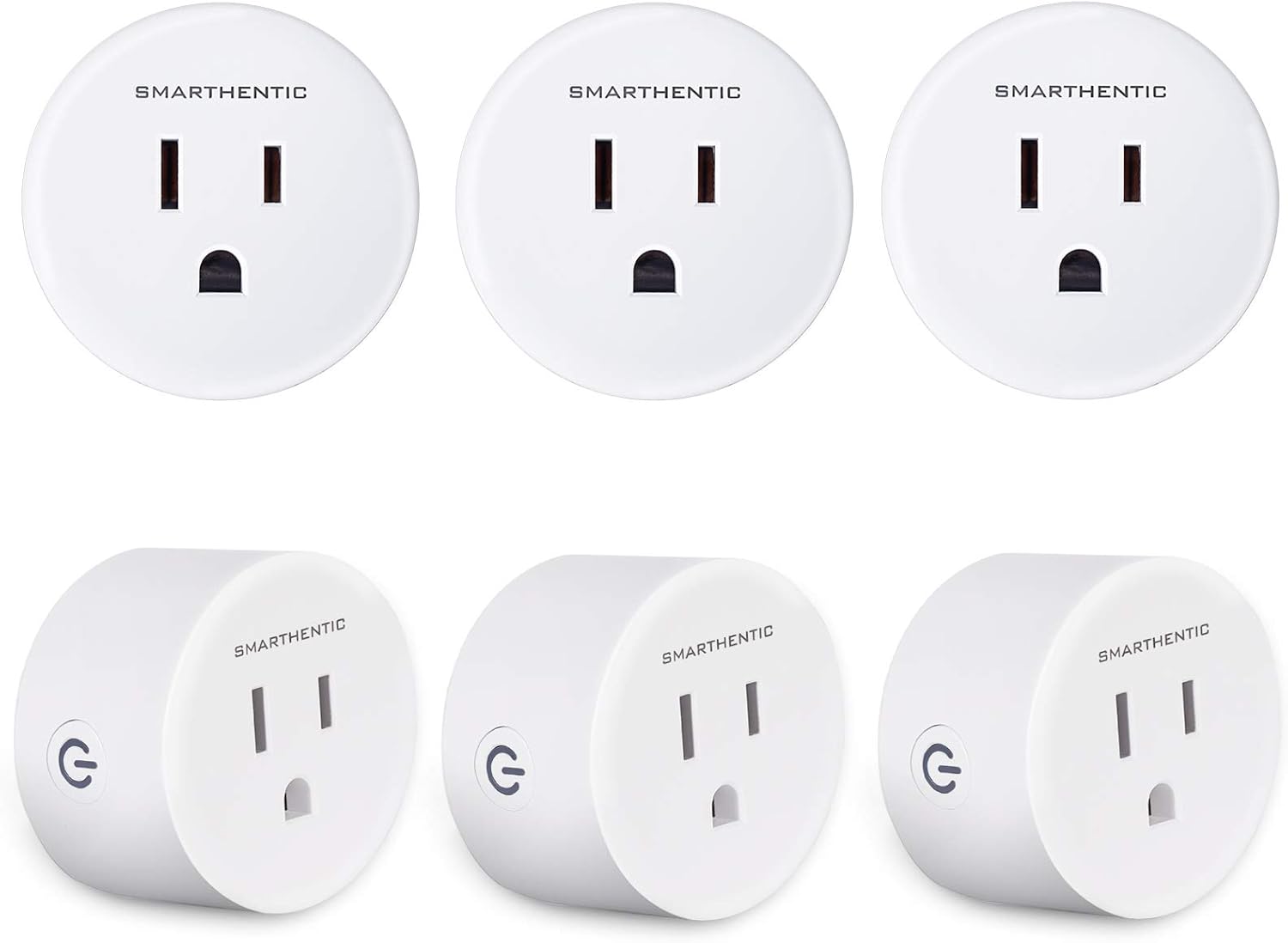 Smart Plug, Wifi Outlet Timer, Compatible with Alexa, Google Home, No Hub Required, Remote Control Your Appliances from Anywhere, ETL Certified, Works with 2.4GHz Network, Pack of 6
