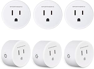 Smart Plug, Wifi Outlet Timer, Compatible with Alexa, Google Home, No Hub Required, Remote Control Your Appliances from Anywhere, ETL Certified, Works with 2.4GHz Network, Pack of 6