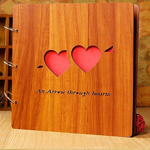 diy handmade wood album / creative birthday gift / baby baby growth book / paste record album ( Style : F1 )