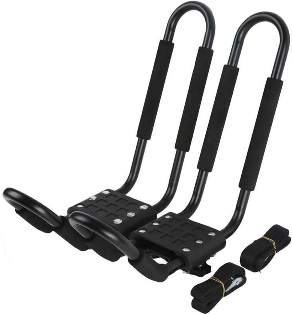 Powersportspro J-Bar Heavy Duty Kayak Rack Carrier Canoe Boat Surf Ski Roof Top Mounted on SUV CAR Truck Crossbar
