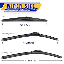 3 wipers Replacement for 2011-2016 Kia