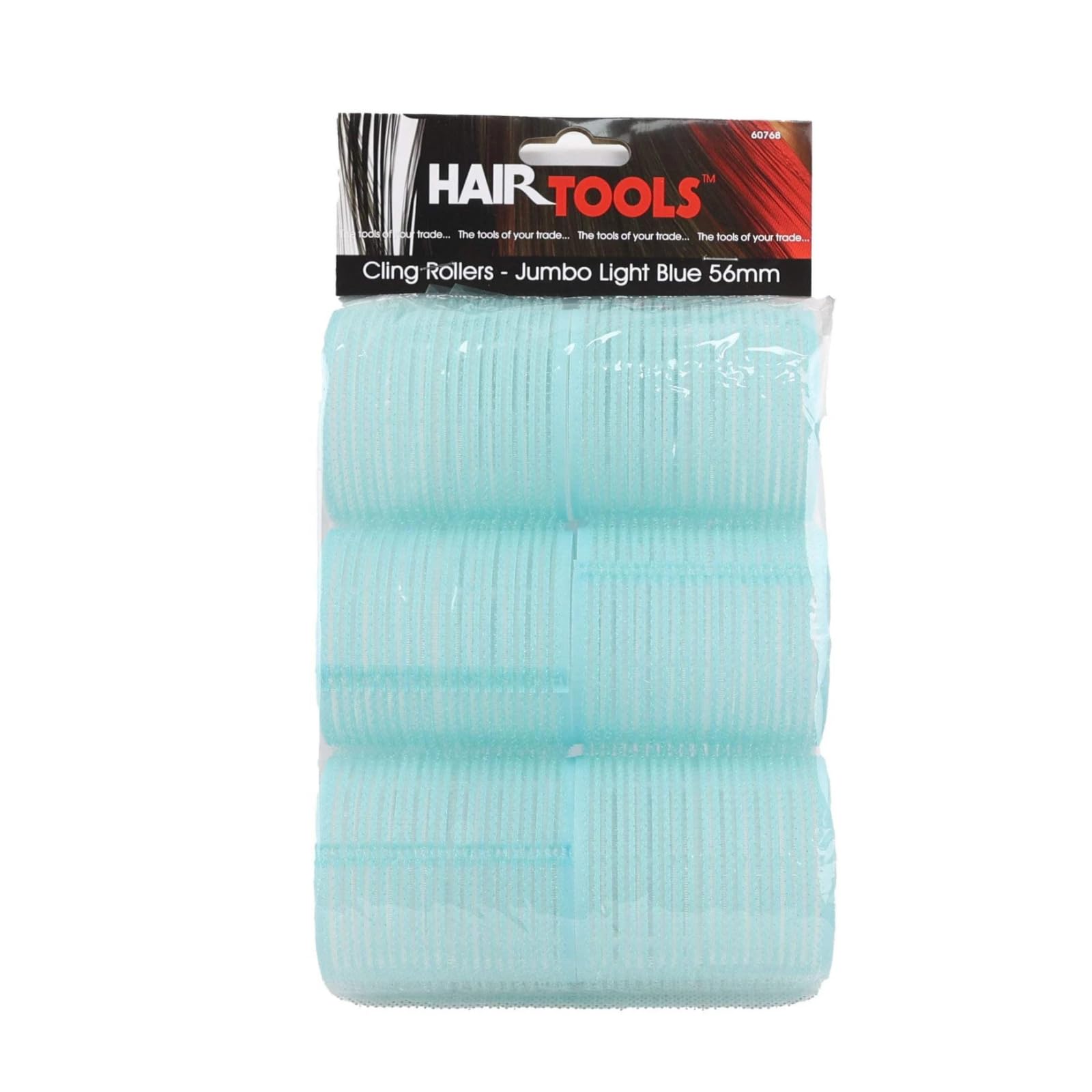 Hair Tools Cling Rollers. Self Grip Roller Set. Volume Rollers For Curling And Styling Use On Wet Or Dry Hair. Salon Hairdressing Curlers For Long Or Short Styles (6 Pack x 56mm) Blue
