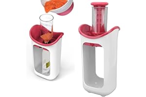 JIAWU Squeeze Station, Pouch Filling Station for Babies and Toddlers, Durable Manual Safe Baby Food Maker Squeeze Purees Maker for Homemade Organic Semi Solid Food, Fresh Fruit Juice (Red)