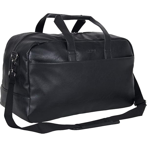 21 Inch Damask Print Duffle Bag - Black Overnight Bag With Shoulder Strap & Pockets