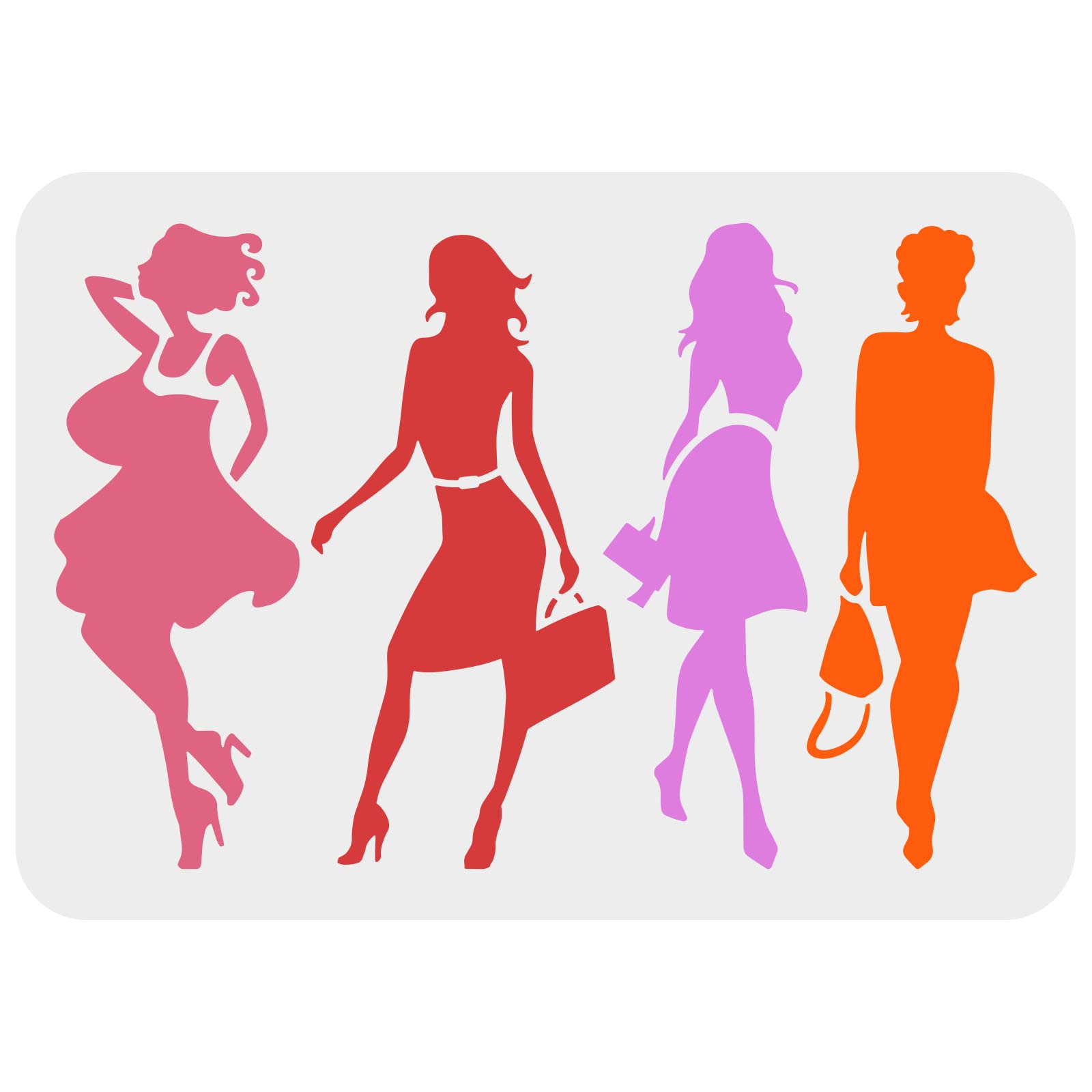FINGERINSPIRE Fashion Women Stencil 29.7x21cm Urban Beauty Women Drawing Stencil Beautiful Girls Stencils Woman Theme Stencils for Painting on Wall, Wood, Furniture, Fabric and Paper