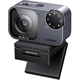 UGREEN FineCam Pro 2K Webcam with Auto Focus for PC/Mac | 1080P@60Hz, 1/2.55" Sensor, AI Noise-Canceling Mic, Face AE, Gesture Control, Zoom, Teams, OBS, Switch 2, Privacy Cover