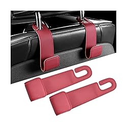 KHGUZ 2PCS Car Seat Headrest Hook, Leather Vehicle
