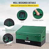 VEVOR 100 Gallon Outdoor Storage Box Waterproof PE Deck Box Galvanized Frame view 6