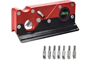 TSHIWORT Chamfer Plane for Wood - Edge Corner Flattening Tool with Auxiliary Locator, Woodworking Hand Planer for Quick Edge Planing and radian Corner Plane Trimming (Red)