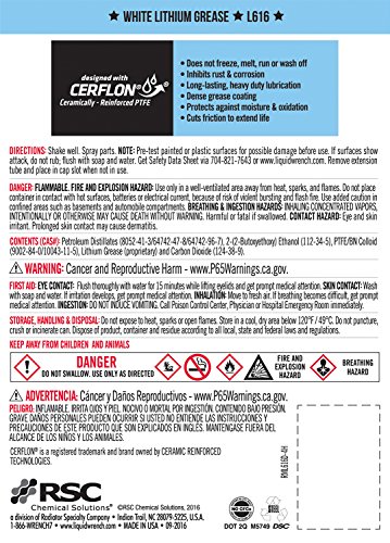 Liquid Wrench L616/4-4PK White Lithium Grease - 10.25 oz, (Case of 4)