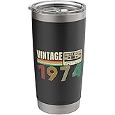 Vintage 1974 51st Birthday 51 Year Old Birthday Gifts Stainless Steel Insulated Tumbler