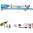 Mini Wood Lathe Machine Multi-Purpose Upgraded And Lengthened Processing Diameter 11inch Support Turning Cutting Sanding Polishing Wood, Professional Customized Tool Accessories