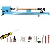 Mini Wood Lathe Machine Multi-Purpose Upgraded And Lengthened Processing Diameter 11inch Support Turning Cutting Sanding Polishing Wood, Professional Customized Tool Accessories
