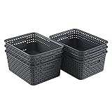 CadineUS 6-Pack Plastic Woven Storage