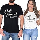 Personalized Just Married Shirts, Mr and Mrs Shirts, Bride Groom Shirt, Hubby Wifey Shirt, Bride Tshirt, Honeymoon Outfits
