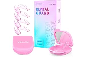 Litlcutie Small Mouth Guard for Women, 4 Pack Moldable Teeth Guard at Night Sleep Jaw Clenching & Bruxism, Ventilated Teeth G