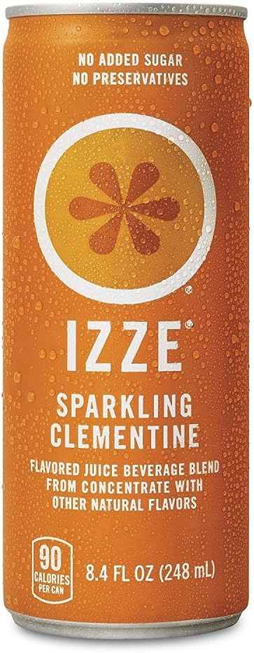 Izze Sparkling Juice geOPfD, 8.4-Ounce Cans, Clementine, Pack of 3 (12 Cans)