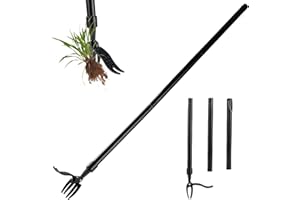 ZONMTREO Weed Puller Tool，Stand Up Weed Puller Tool，Weeding Artifact Uprooting Equipped with a shovel，Easily Remove Weeds Effortlessly Without The Need to Tug, Bend, Garden weeding tools. (Stainless Steel)