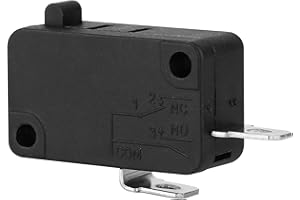 QTCIAL KW7-0 Micro Switch, Replacement for Air Fryer XL, Power XL, Vortex, Microswitches for Microwave Oven & Induction Cooker - Normally Open, 16A 125V/250V, 2Pins 1NO 1NC