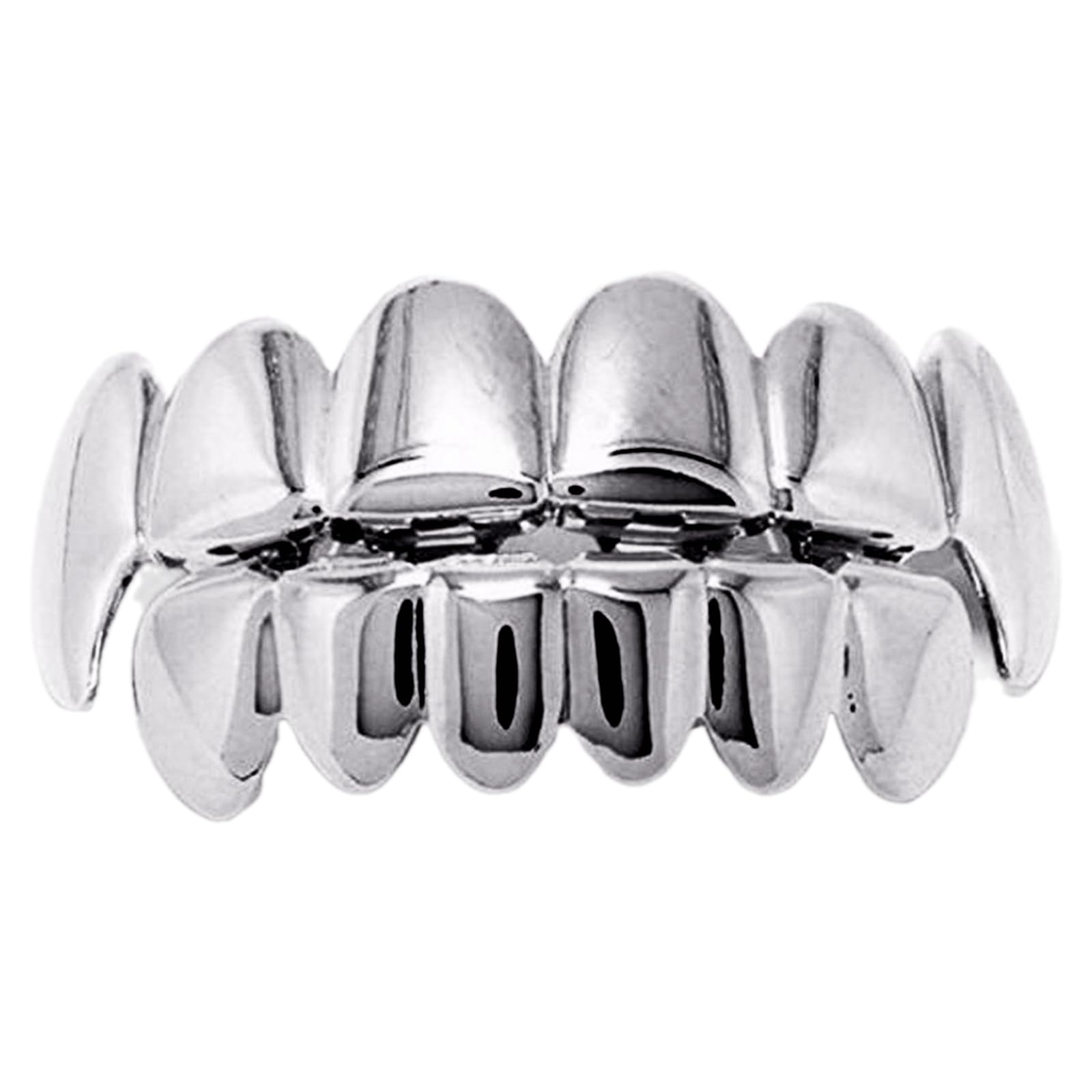 Silver Plated Tooth Hip Hop Teeth Grill for Teeth Mouth Hip Hop Mouth Grills for Men and Women