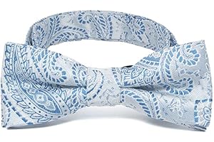 tiemart Boys' Pre-Tied Adjustable Band Collar Bow Tie For 0 to 10 Years Old