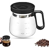 Coffee Pot Mug, 16 Oz Glass Coffee Mug - Mini Coffees Pot Coffee Mugs, With Scale Display Portable Mini Small Capacity Clear Cup for Hot Teas, Hot Chocolate Ideal Choice for Drinking Coffees