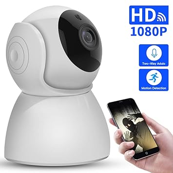 Jenix WiFi JXV5 1080P WiFi Home Security Camera Rotating Camera Night Vision Memory Card Recording Supported H.265 Mode Smart Camera