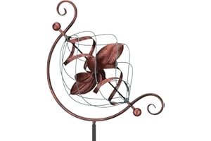 Regal Art & Gift Twister Wind Spinner – Metal Yard Decorations Outdoor | Kinetic Garden Spinner for Lawn, Pathway, or Flower Bed | Weather-Resistant Outdoor Sculpture - 71.5 Inch