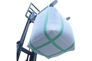 2 Pack FIBC Bulk Bag,2 Ton Bag,35"L x 35"W x 43"H,4400 lbs SWL,Duffle Top Flat Bottom,Four Loop Fibc Big Bags,Heavy Duty Bulk