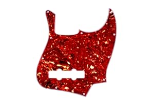 MLAVAL (B55) Guitar Pickguard Fits Fender JB Jazz Bass ,4Ply Tortoise Red