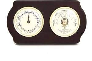 Bey-Berk Brass Tide Clock and Barometer/Thermometer