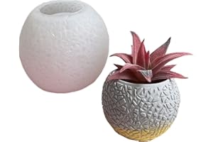 ANKTILY Fragment Texture Flower Pot Silicone Mold Concrete Succulent Planter Vase Cactus Mold Candle Pen Holder Storage Box Mold Plaster Epoxy Resin Cement Clay Mould